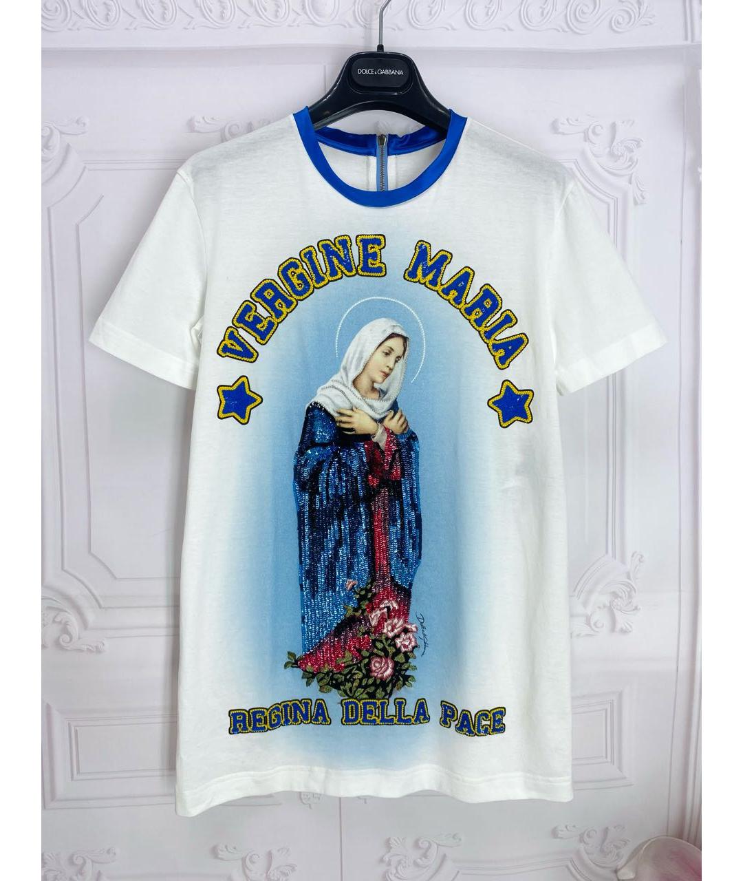 DOLCE&GABBANA Белая хлопковая футболка, фото 9