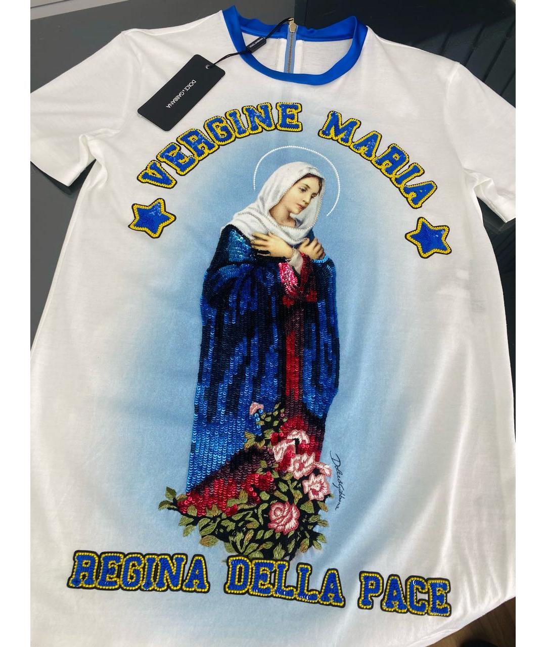 DOLCE&GABBANA Белая хлопковая футболка, фото 5