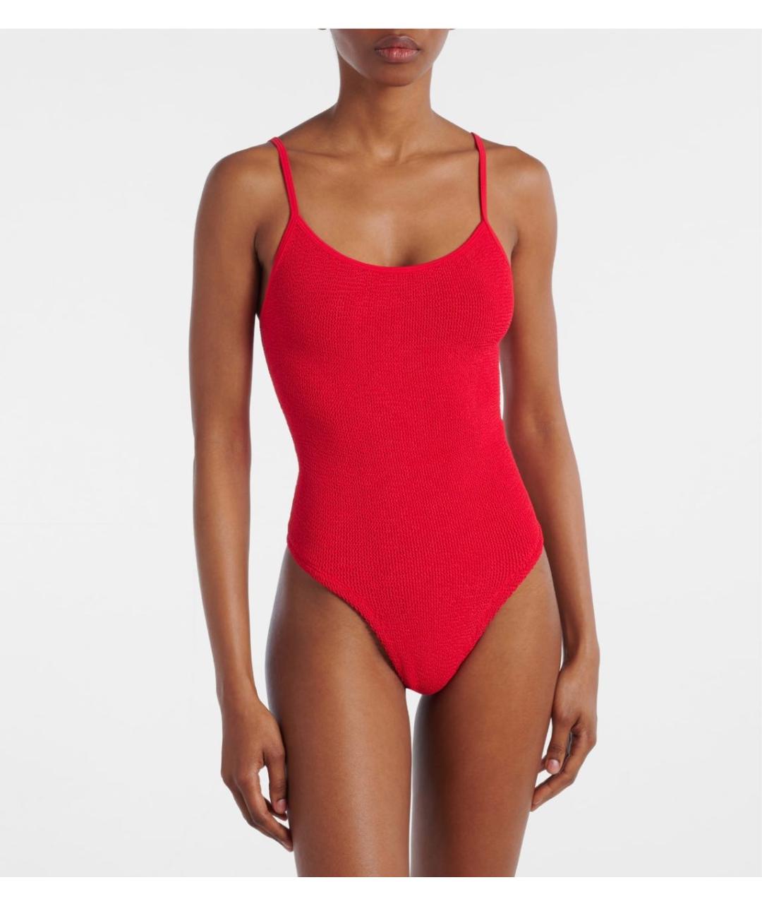 HUNZA G Красный полиамидовый купальник, фото 2