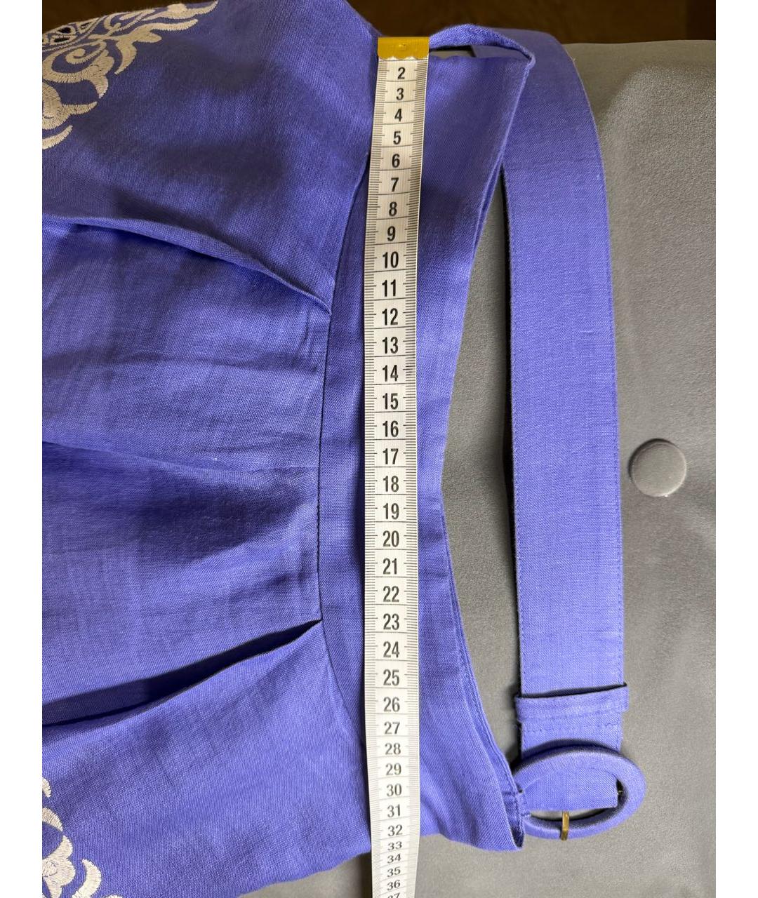 ZIMMERMANN Голубой льняной костюм с брюками, фото 8