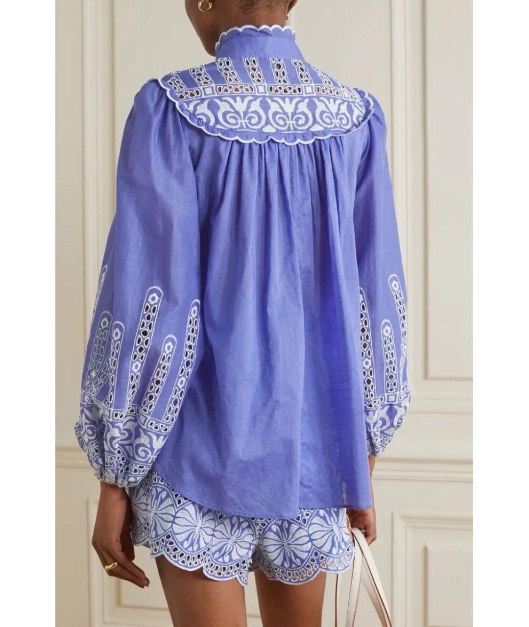 ZIMMERMANN Голубой льняной костюм с брюками, фото 6