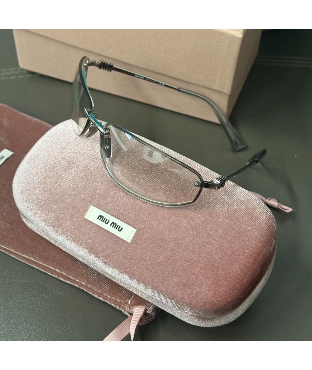 MIU MIU Серебряные солнцезащитные очки, фото 6