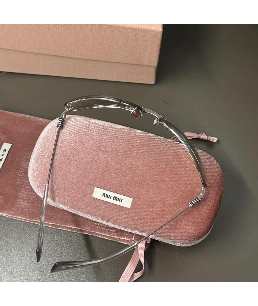 MIU MIU Серебряные солнцезащитные очки, фото 7