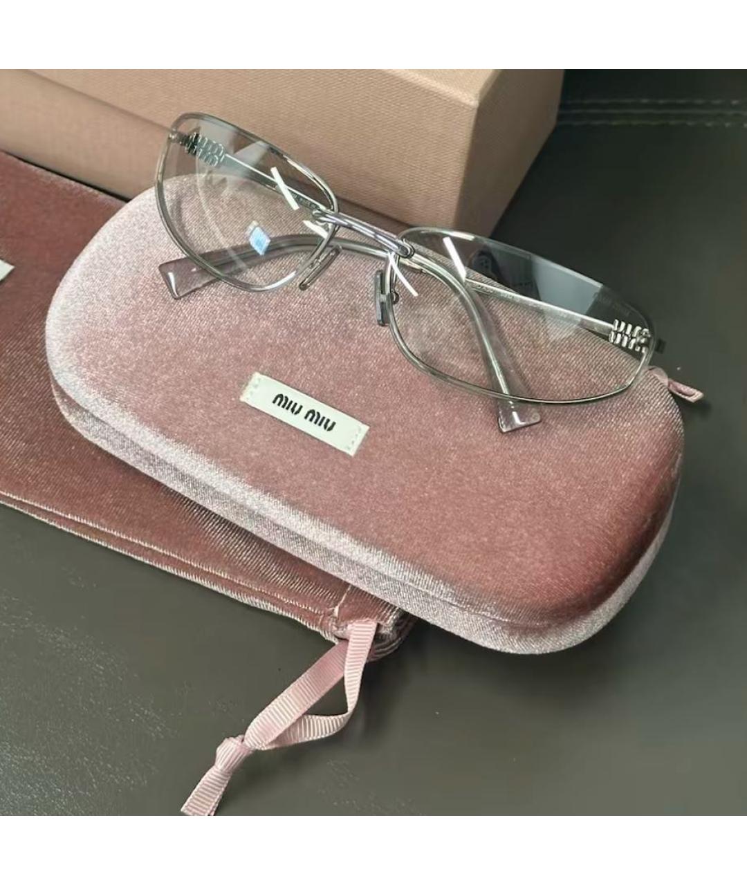 MIU MIU Серебряные солнцезащитные очки, фото 5