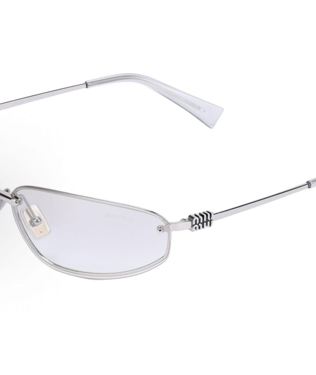 MIU MIU Серебряные солнцезащитные очки, фото 4
