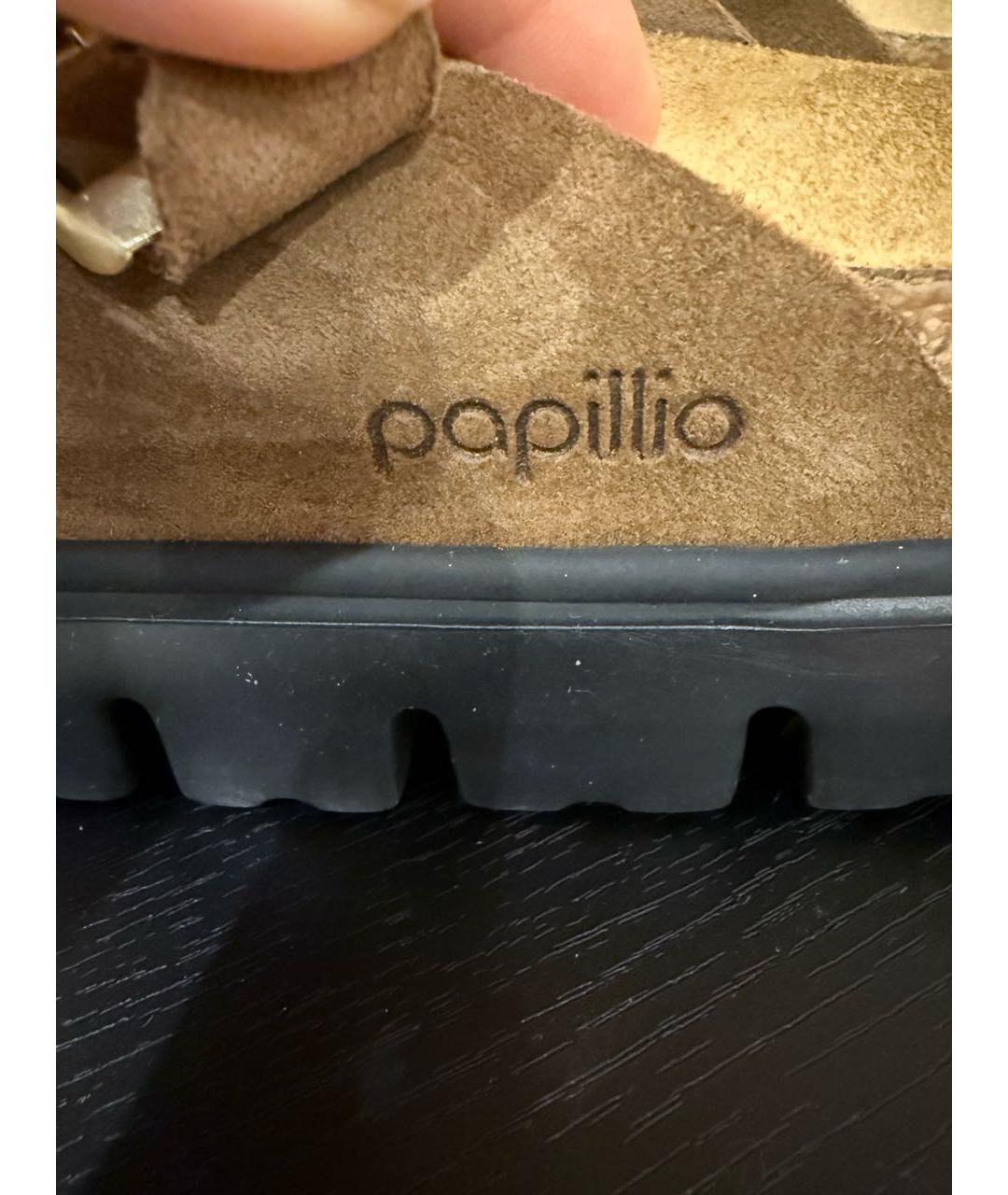 BIRKENSTOCK Коричневые замшевые мюли, фото 3