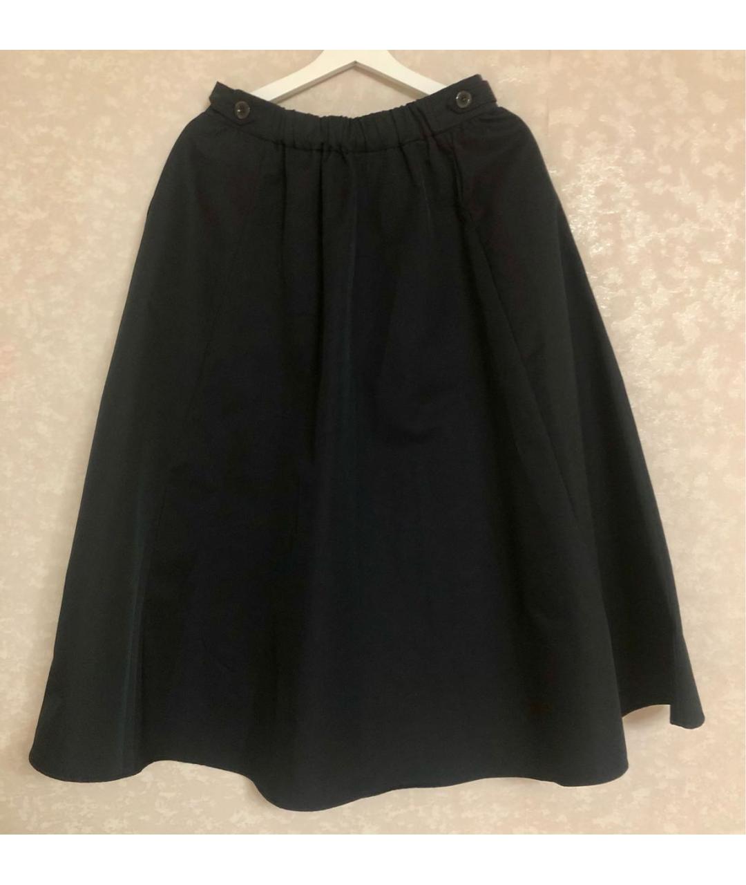 MARELLA Темно-синяя хлопковая юбка макси, фото 2