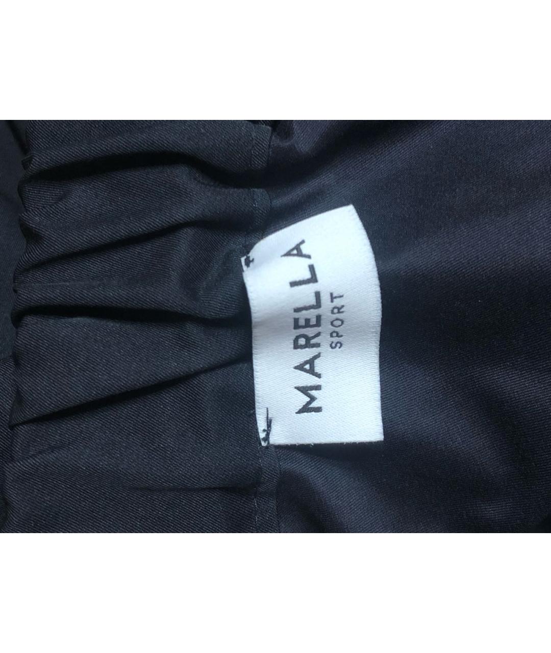 MARELLA Темно-синяя хлопковая юбка макси, фото 3