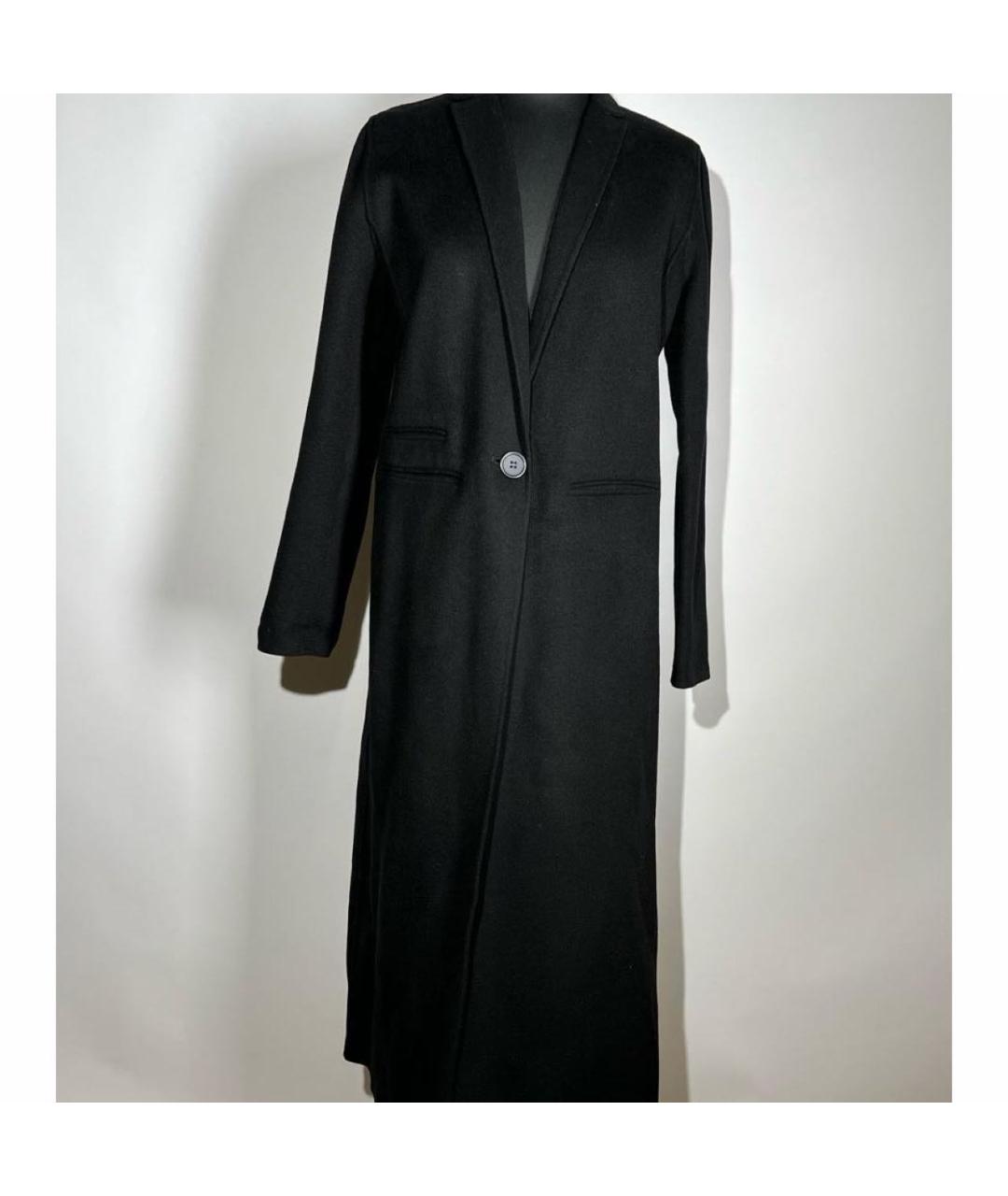 MAJE Черное шерстяное пальто, фото 8