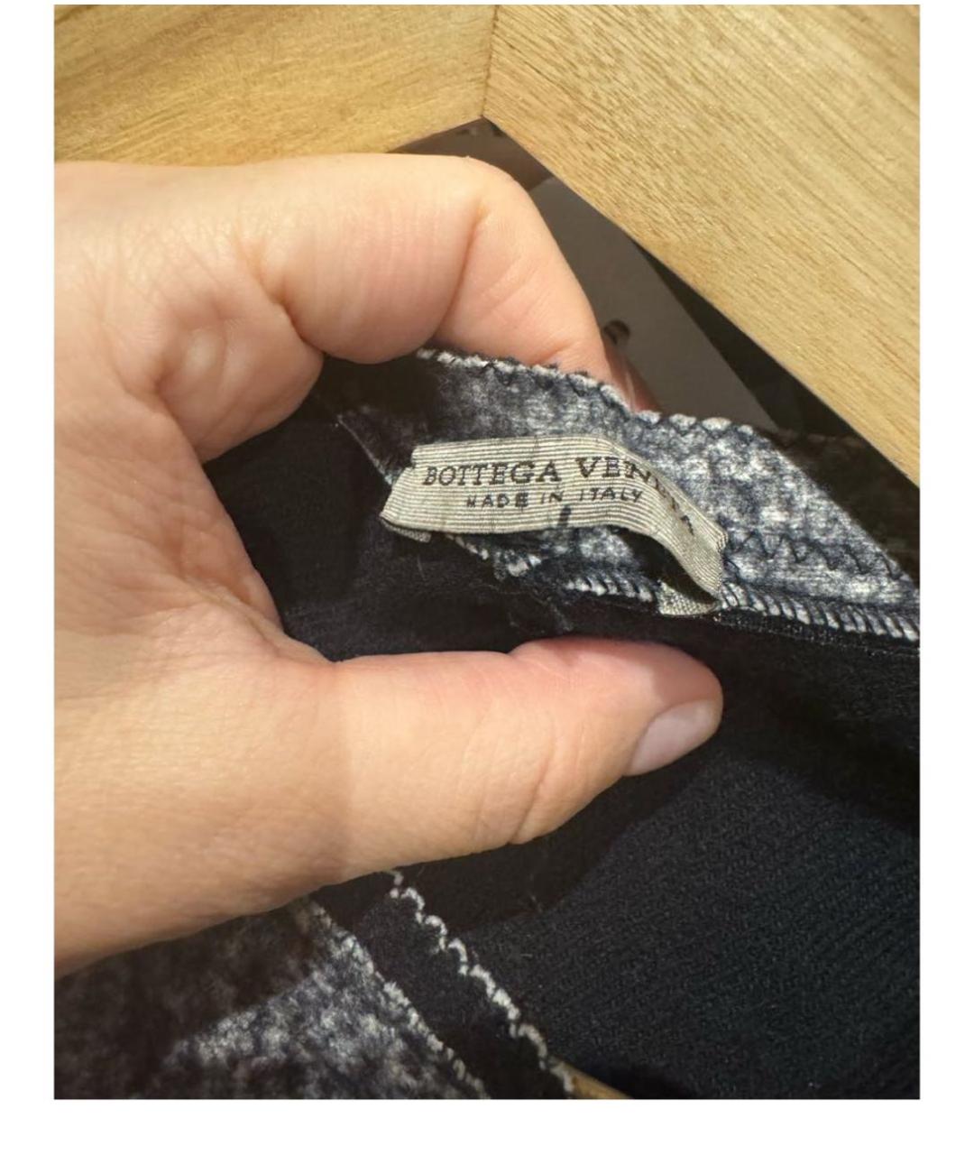 BOTTEGA VENETA Антрацитовое шерстяное повседневное платье, фото 4