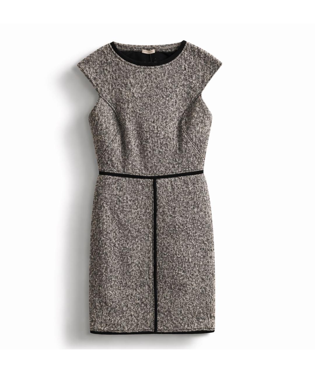 BOTTEGA VENETA Антрацитовое шерстяное повседневное платье, фото 5