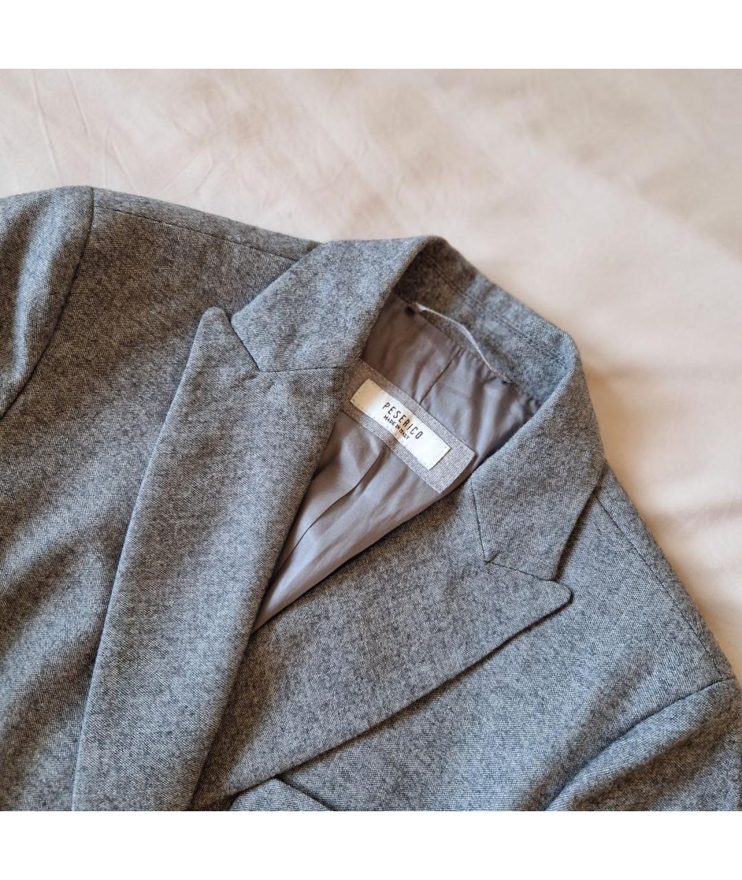 PESERICO Серый шерстяной костюм с брюками, фото 4