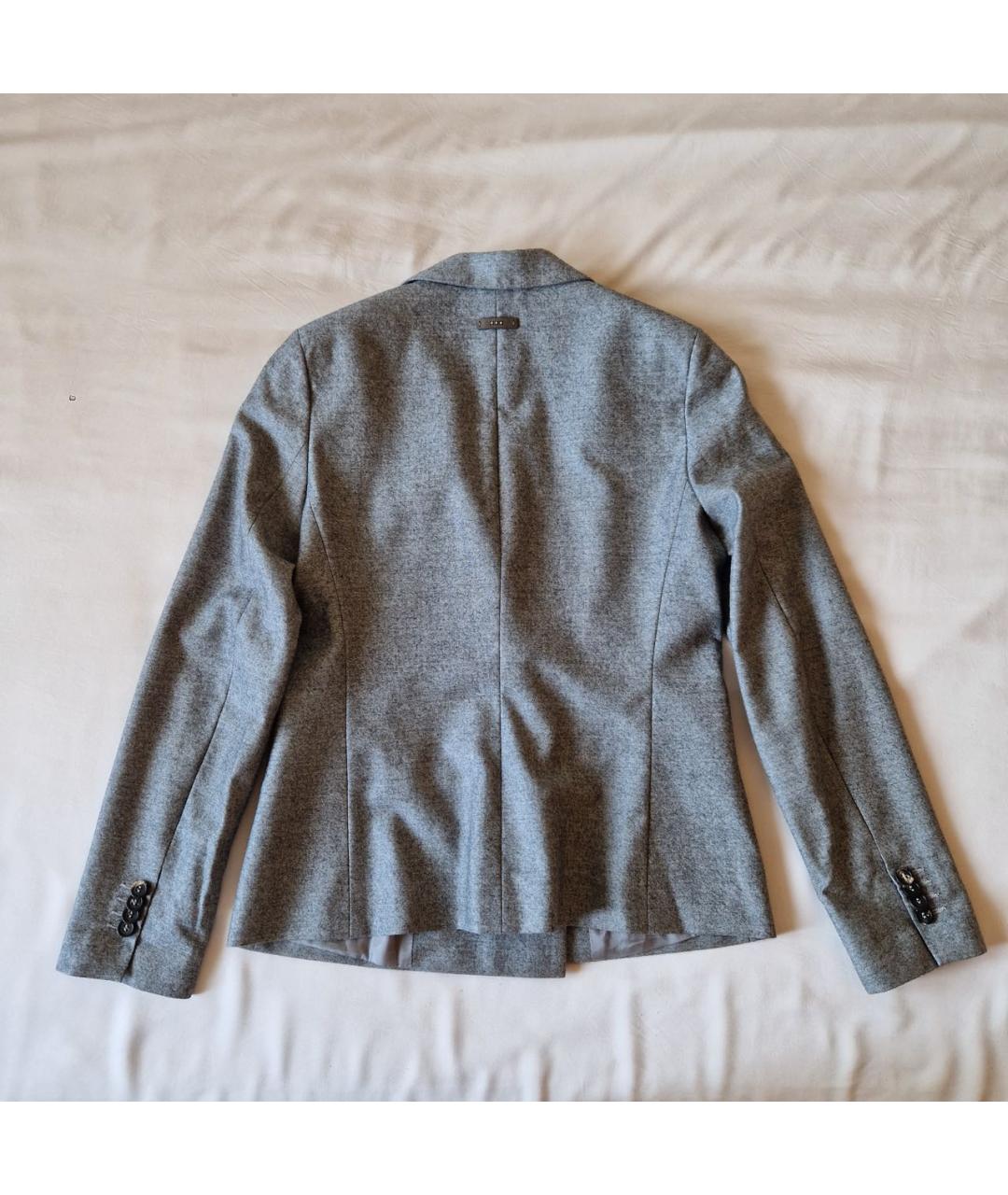 PESERICO Серый шерстяной костюм с брюками, фото 3