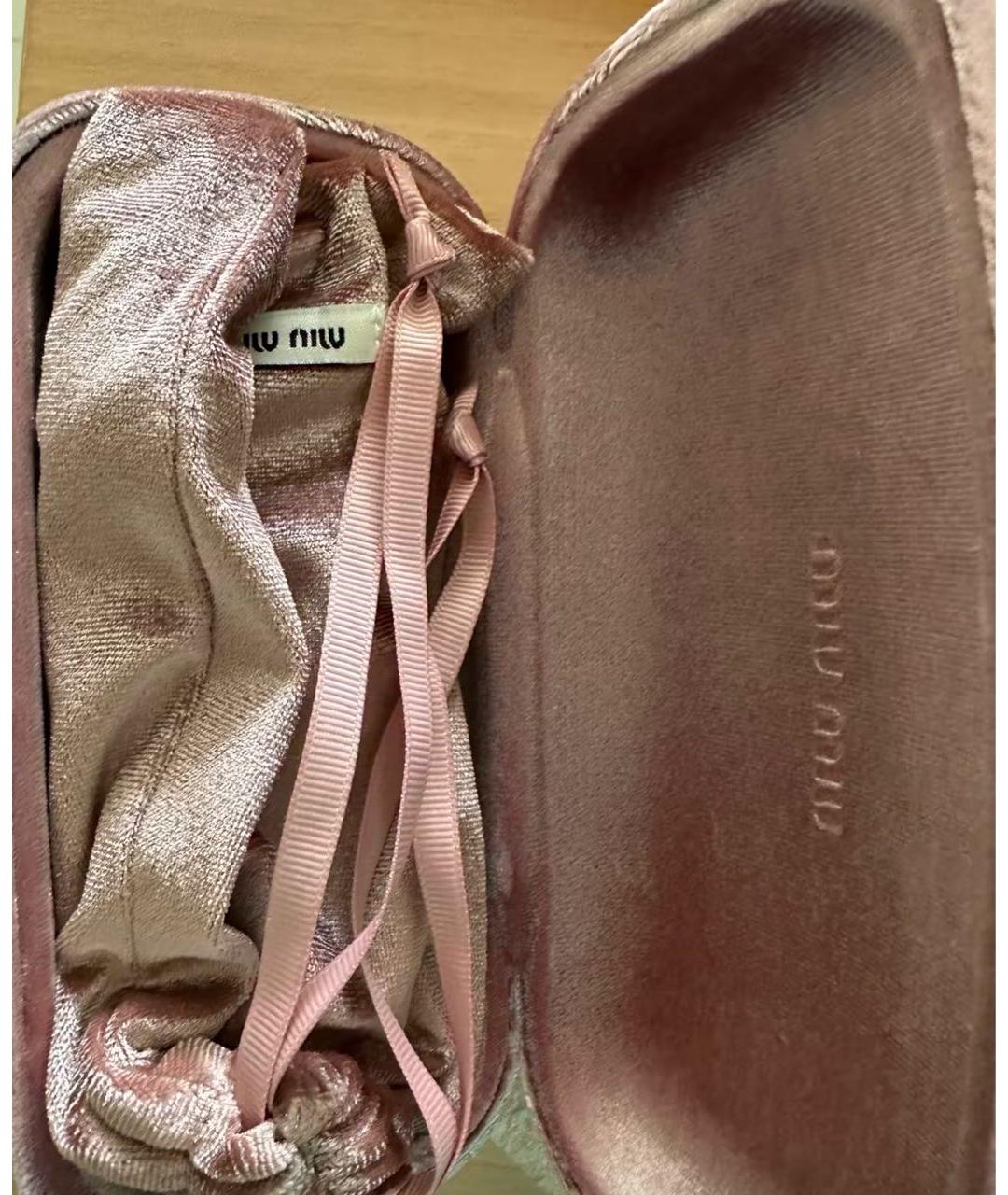 MIU MIU Золотые солнцезащитные очки, фото 8