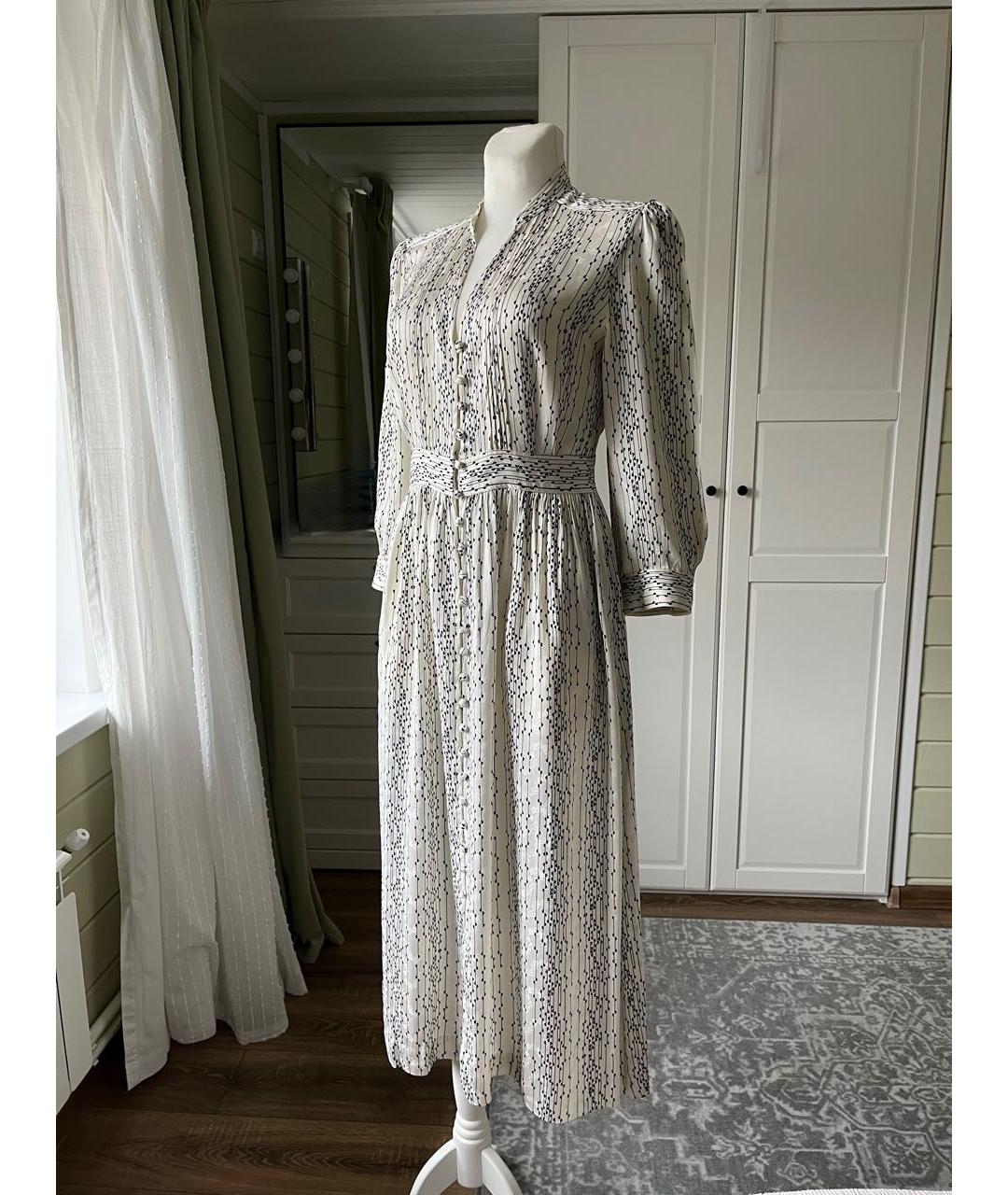 SANDRO Белое вискозное повседневное платье, фото 2