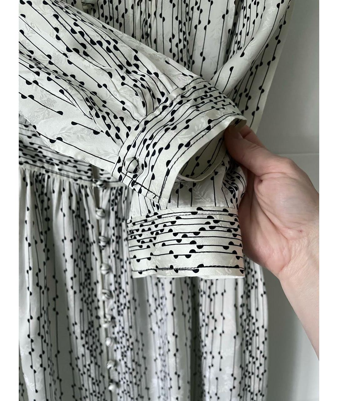 SANDRO Белое вискозное повседневное платье, фото 5