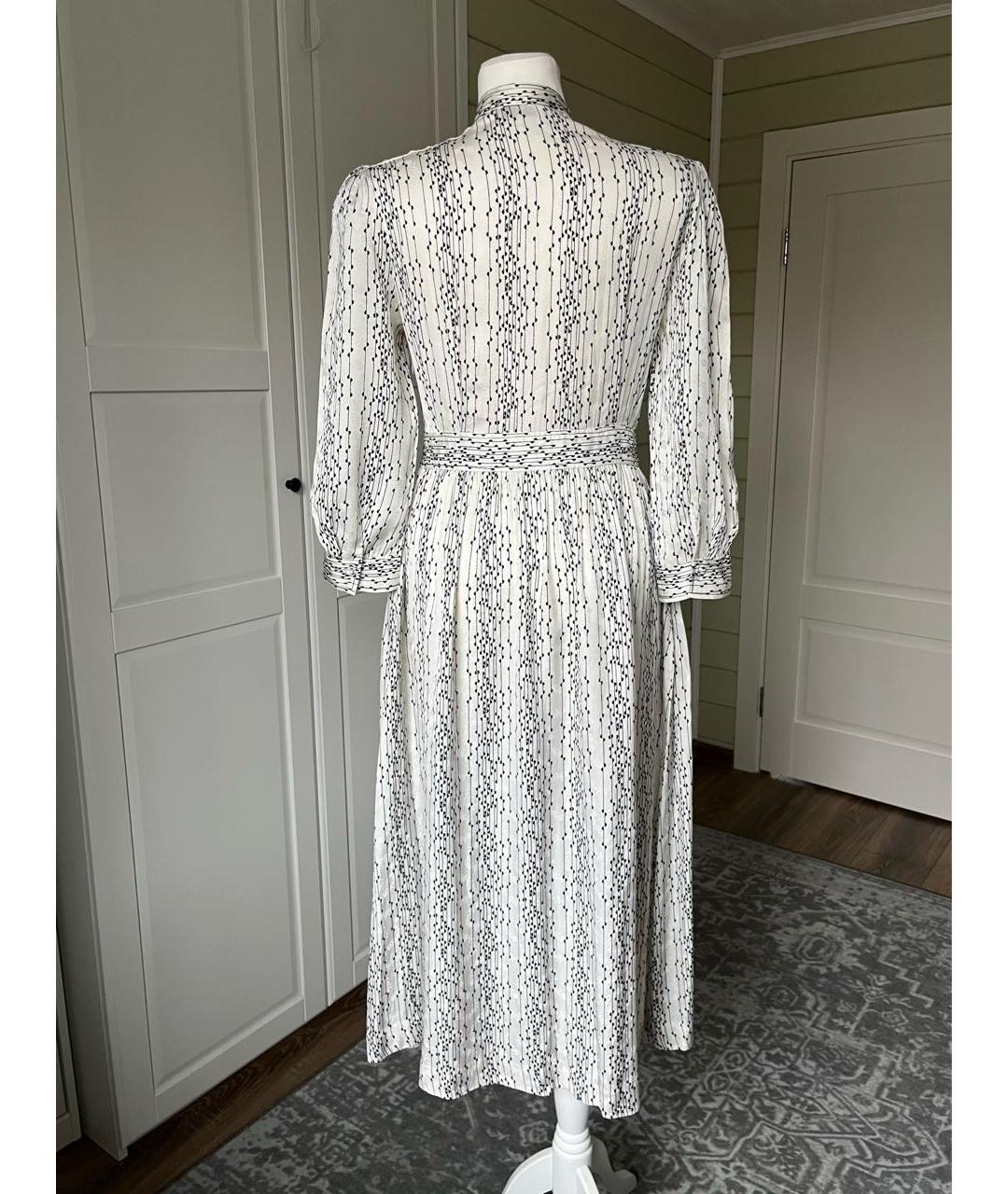 SANDRO Белое вискозное повседневное платье, фото 3