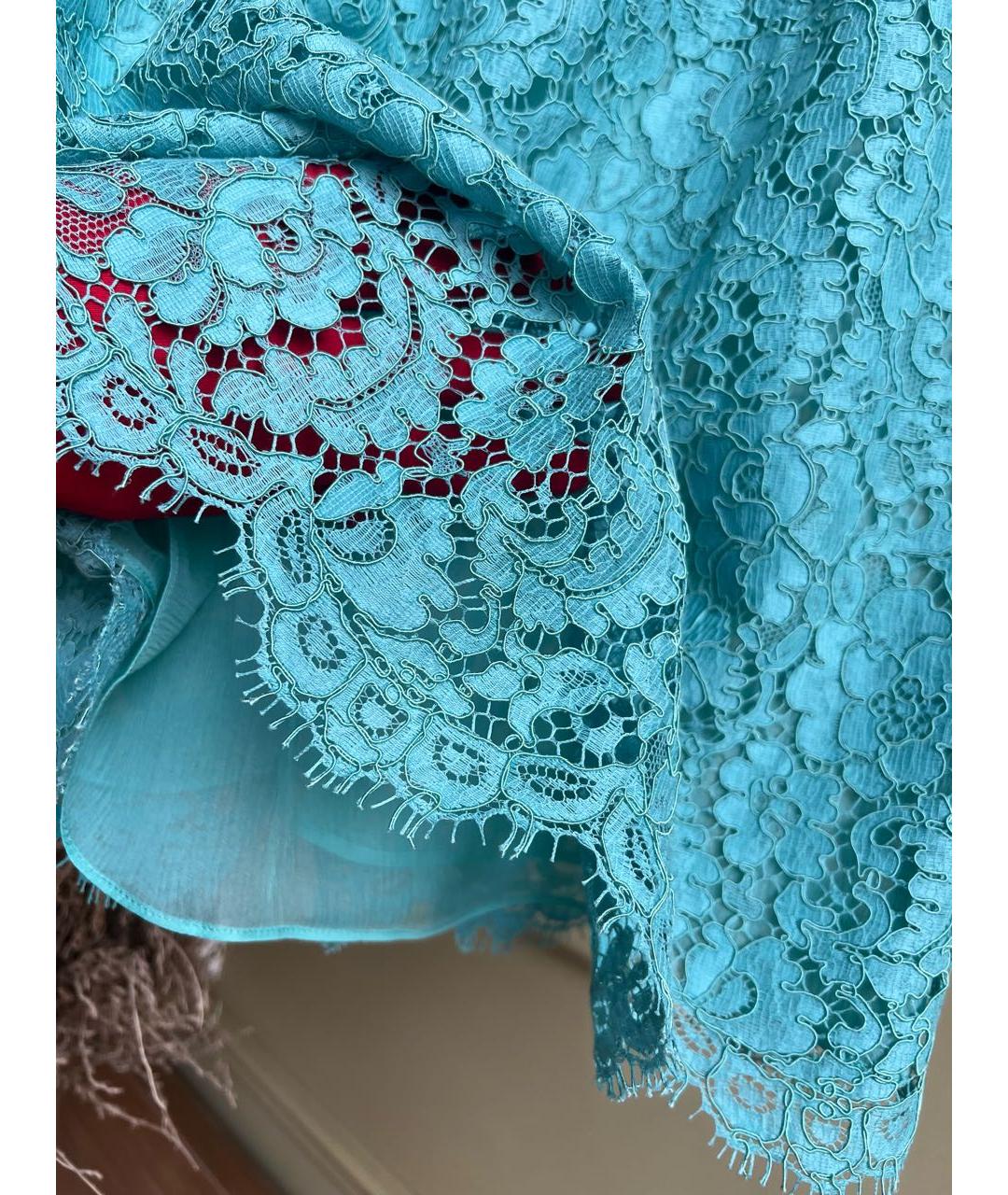 CHANEL Бирюзовый кружевной костюм с юбками, фото 5