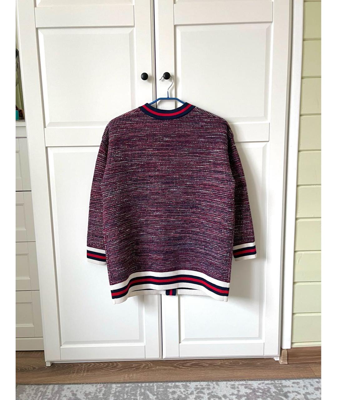 SANDRO Бордовый шерстяной кардиган, фото 3