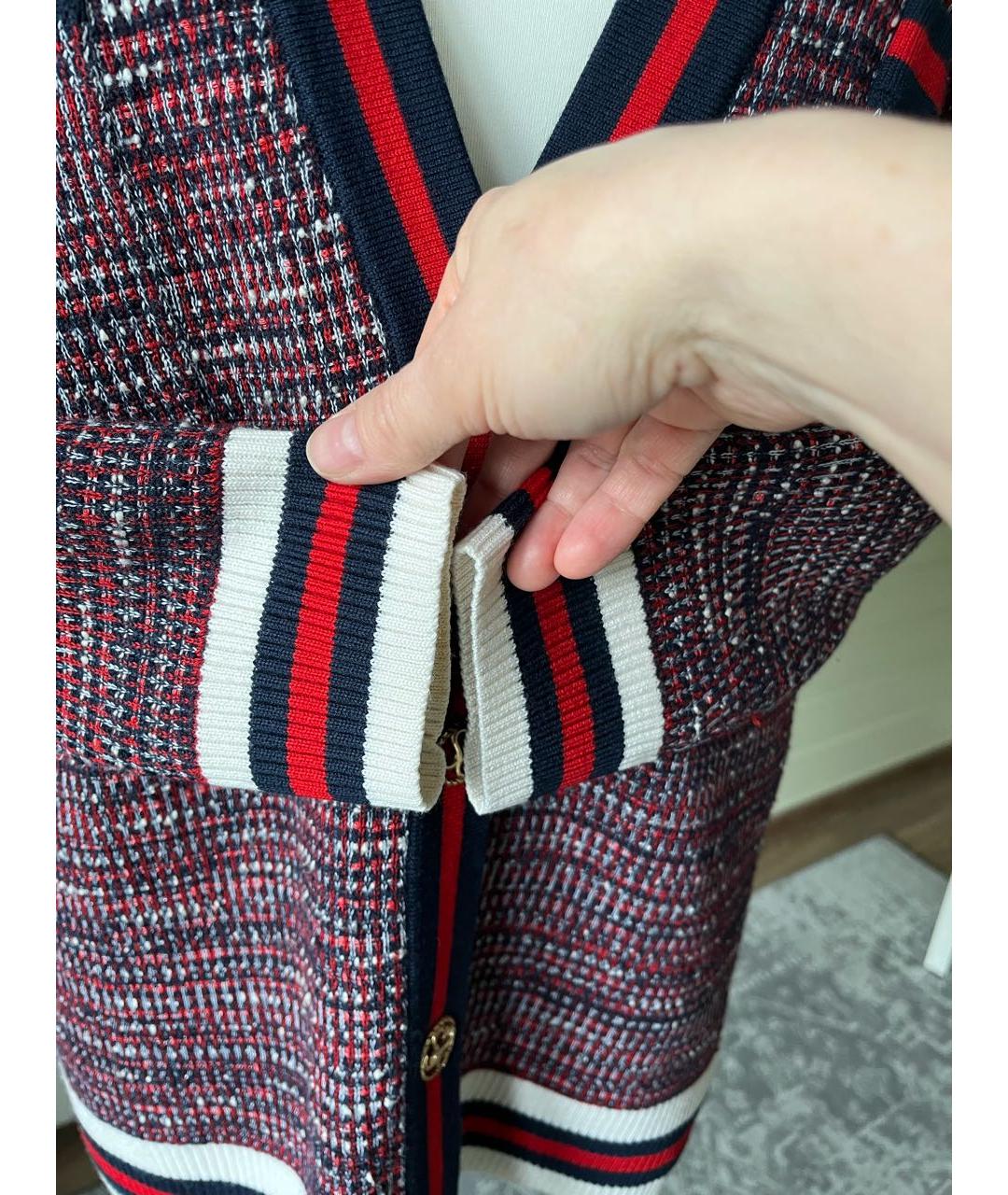 SANDRO Бордовый шерстяной кардиган, фото 4