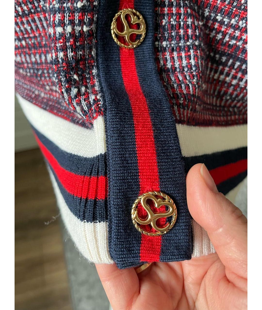 SANDRO Бордовый шерстяной кардиган, фото 5