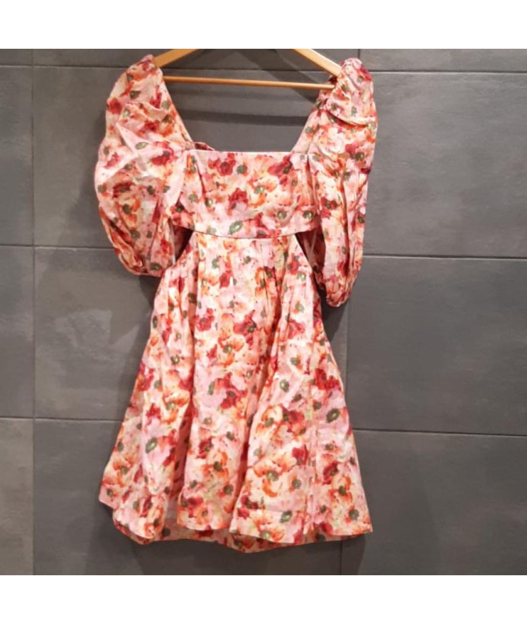 ZIMMERMANN Мульти льняное повседневное платье, фото 2