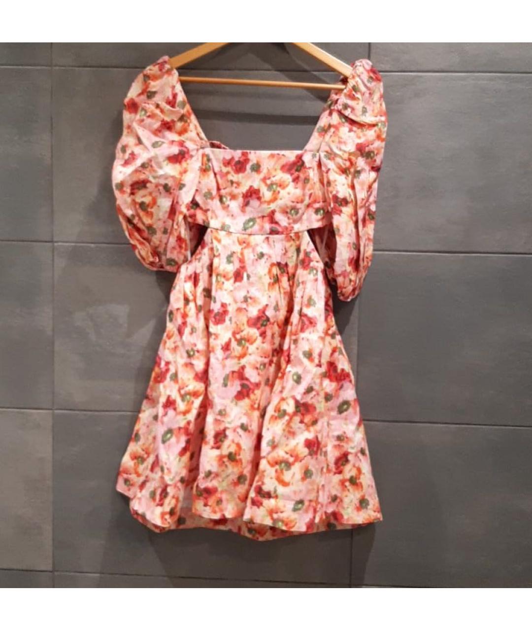 ZIMMERMANN Мульти льняное повседневное платье, фото 7