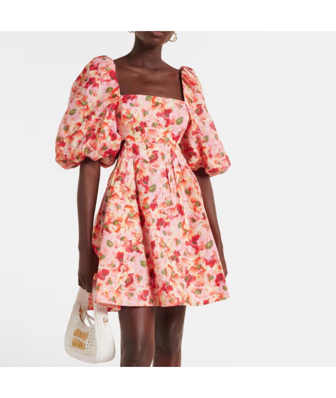 ZIMMERMANN Мульти льняное повседневное платье, фото 3