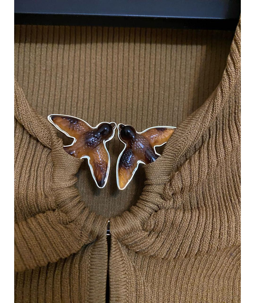 PINKO Горчичная вискозная майка, фото 3