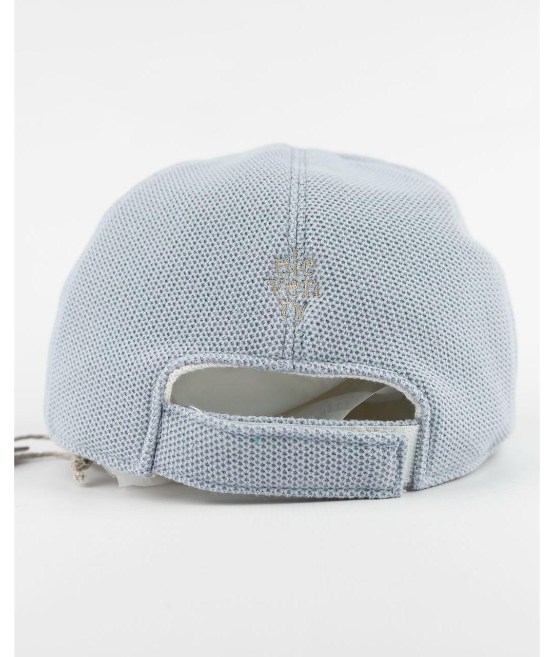 ELEVENTY Голубая хлопковая кепка, фото 3