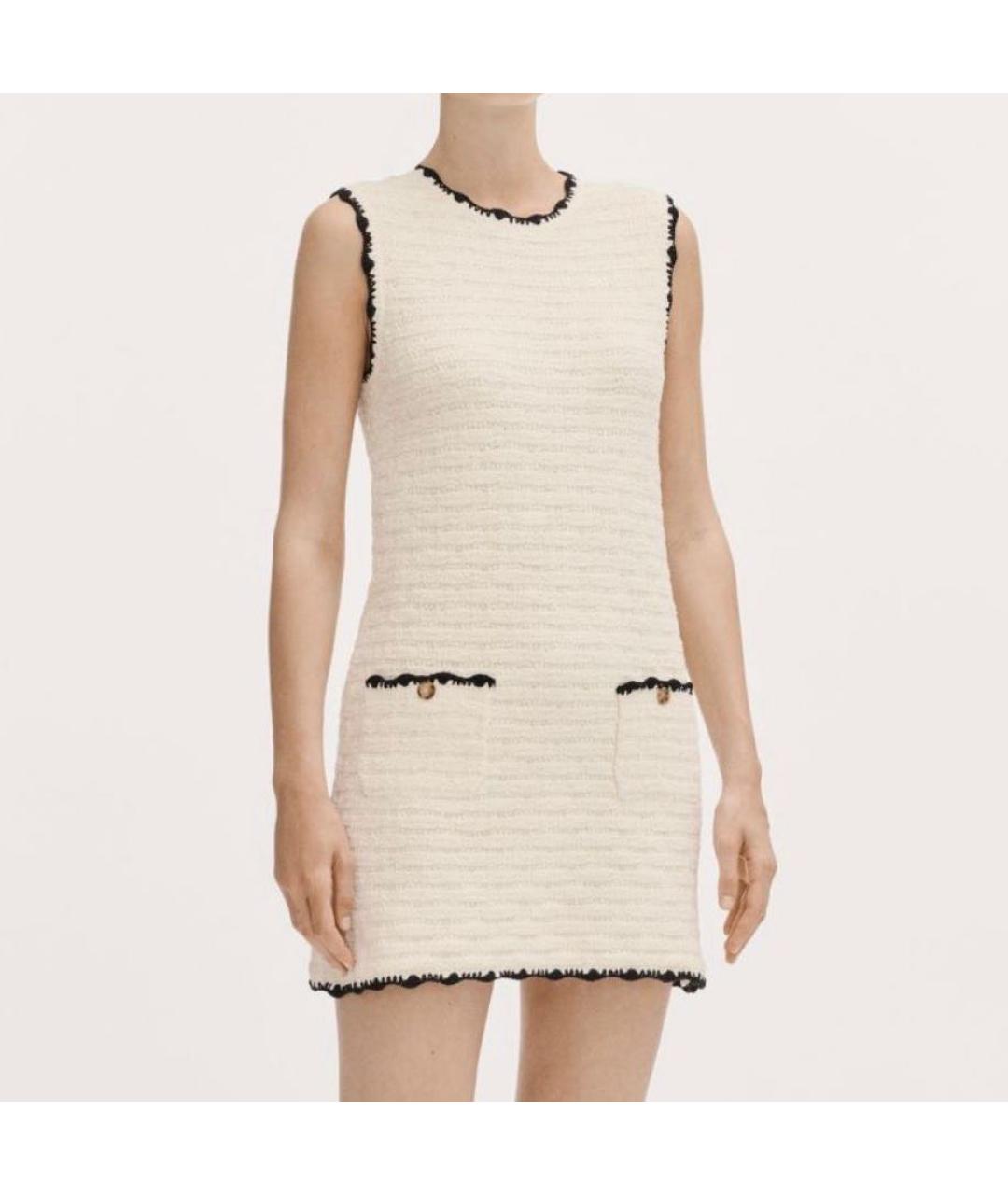 CHANEL Бежевое хлопковое повседневное платье, фото 3