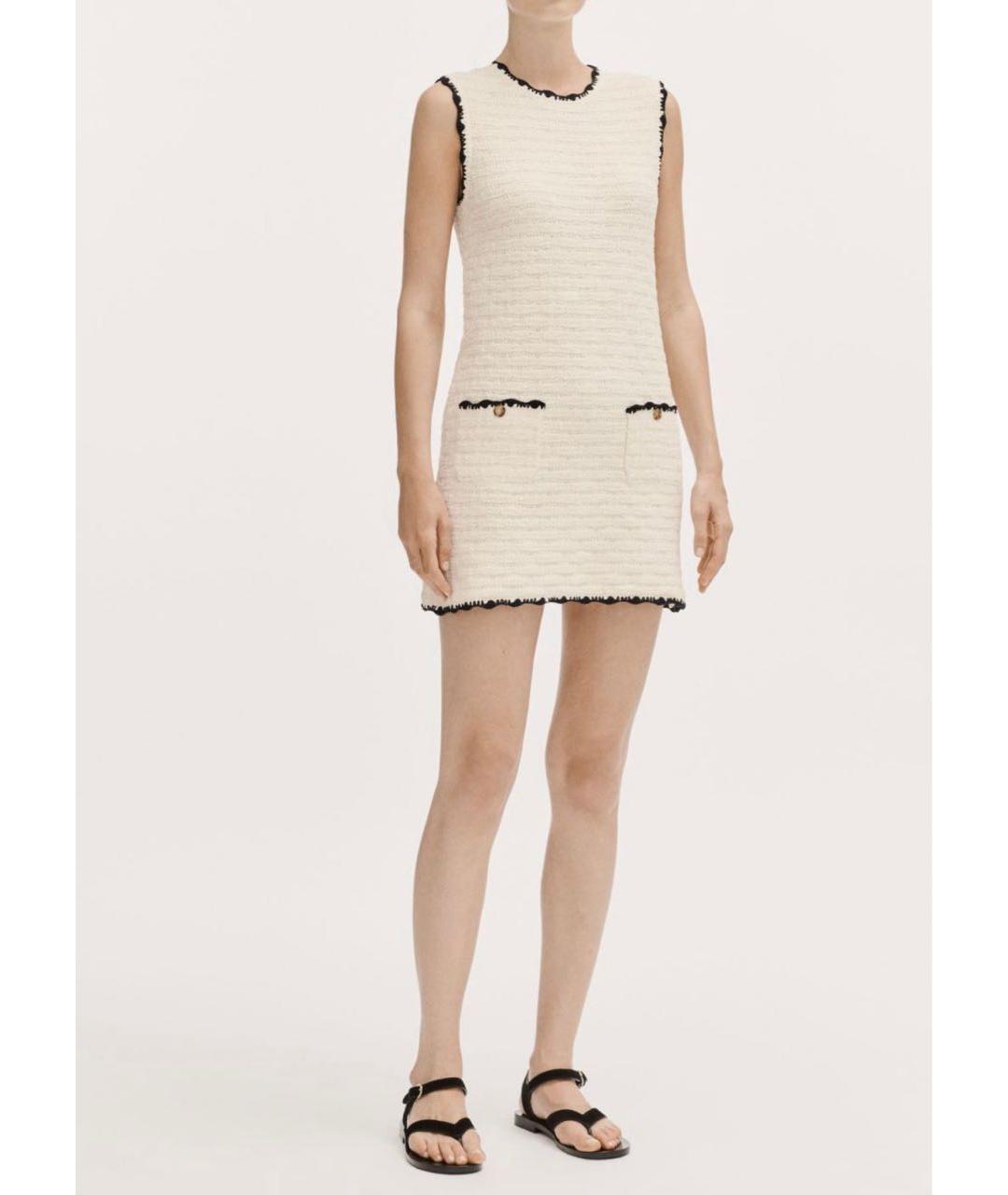 CHANEL Бежевое хлопковое повседневное платье, фото 2