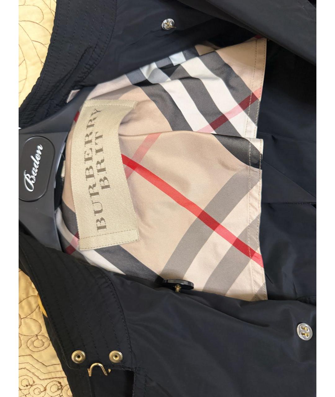BURBERRY Черный полиэстеровый тренч/плащ, фото 4