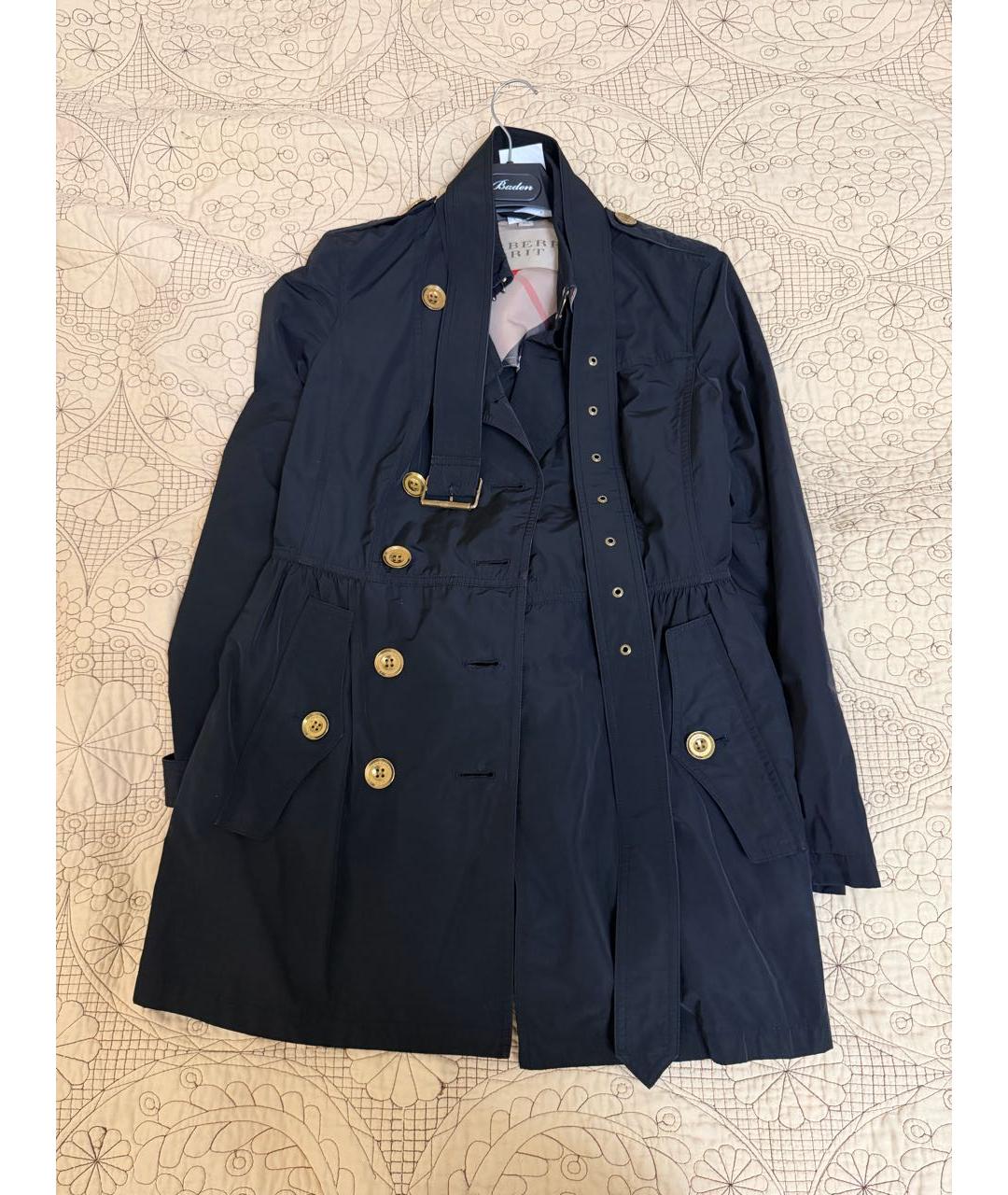 BURBERRY Черный полиэстеровый тренч/плащ, фото 9