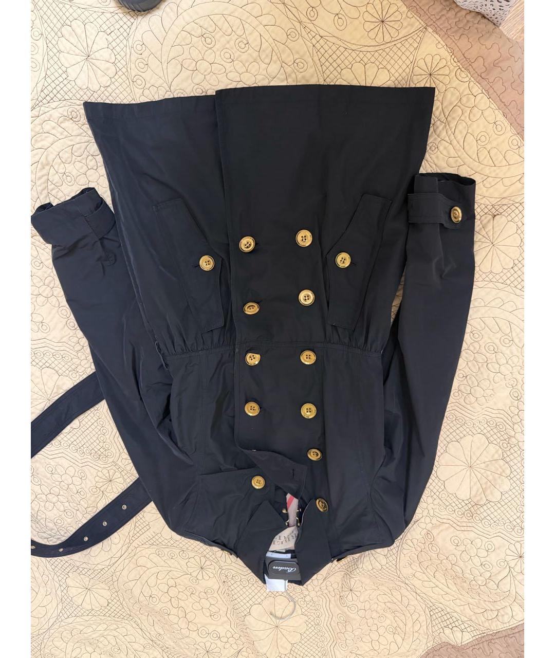 BURBERRY Черный полиэстеровый тренч/плащ, фото 3