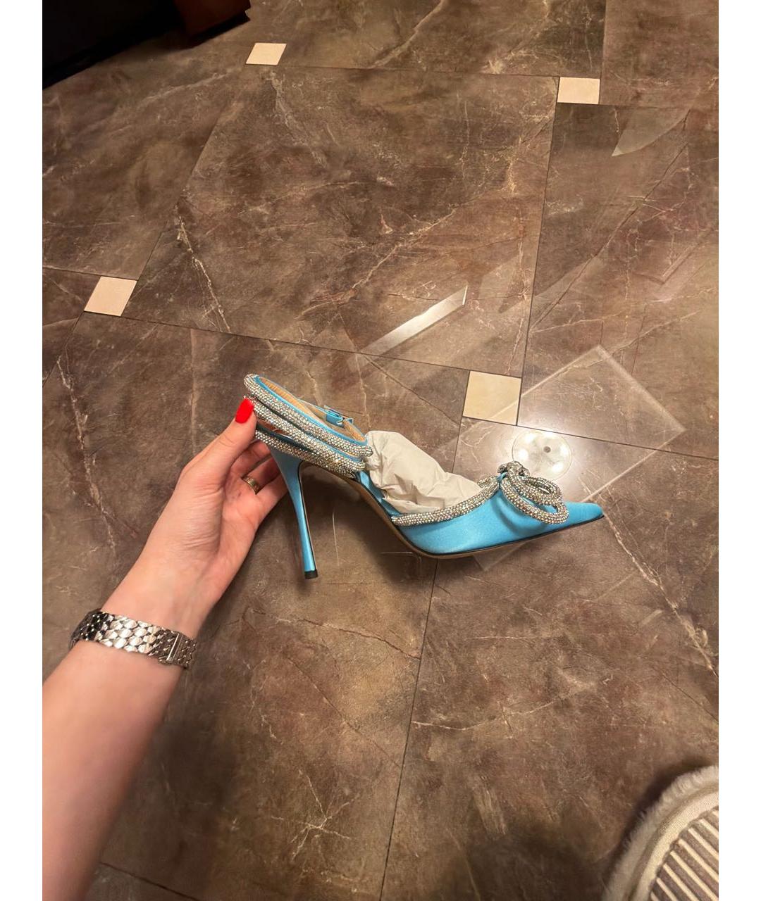 MACH&MACH Голубые текстильные туфли, фото 8