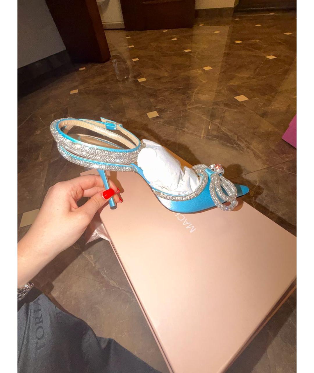 MACH&MACH Голубые текстильные туфли, фото 5