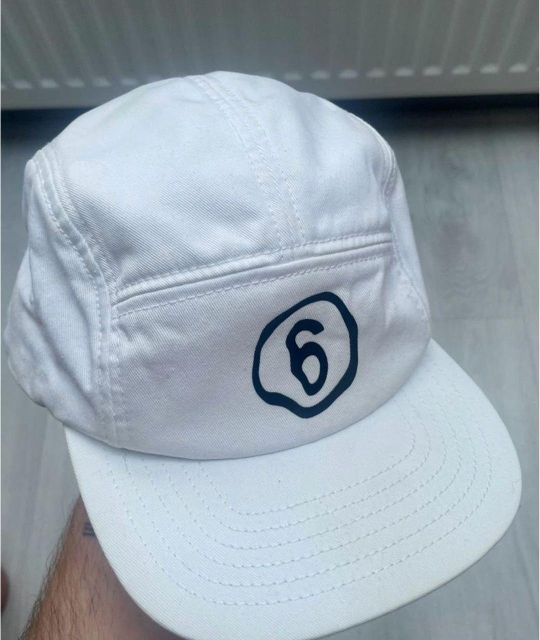 MM6 MAISON MARGIELA Белая хлопковая кепка/бейсболка, фото 2