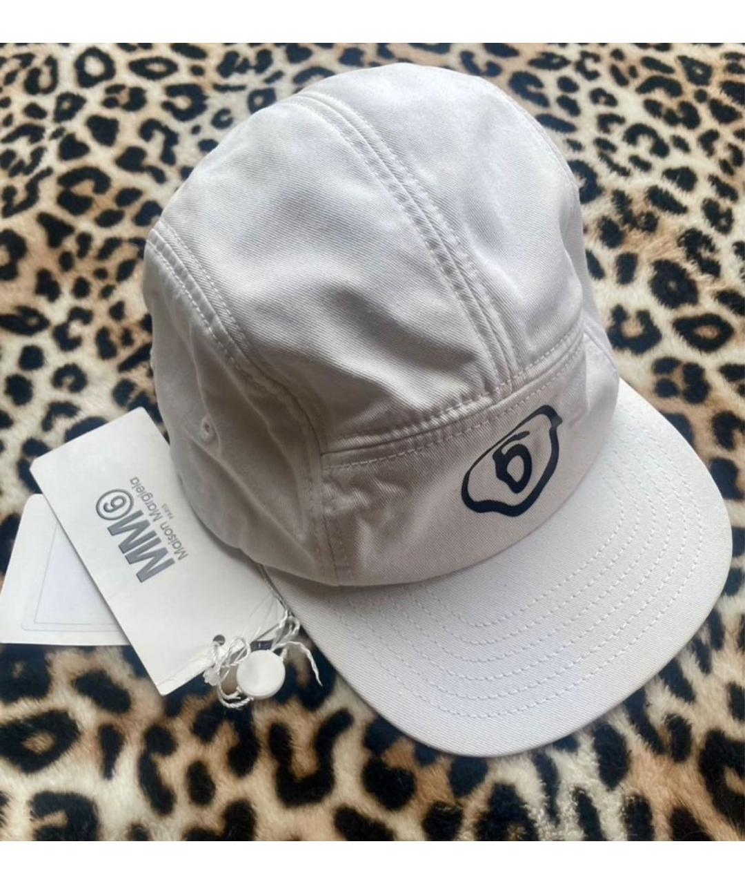 MM6 MAISON MARGIELA Белая хлопковая кепка/бейсболка, фото 7
