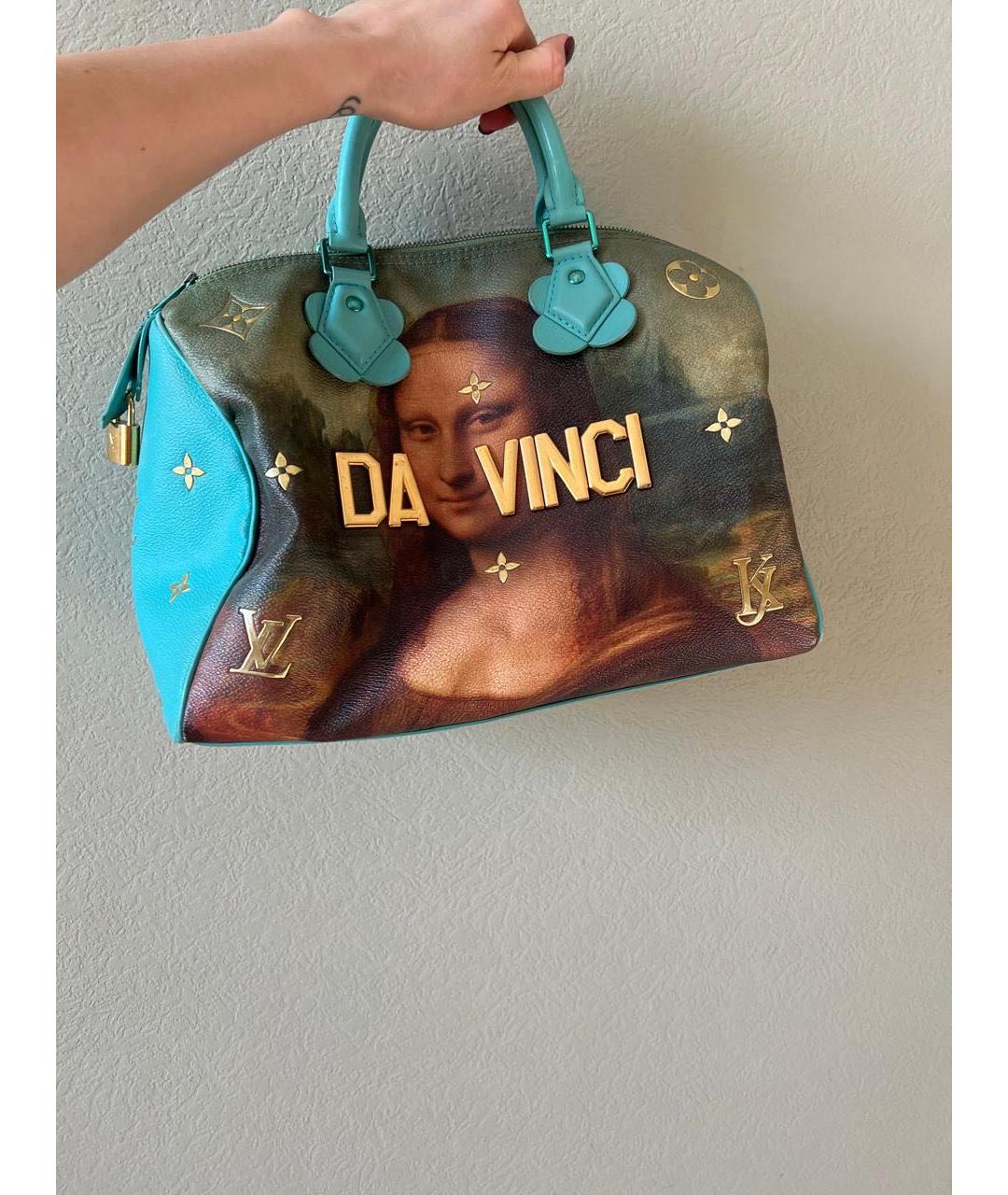 LOUIS VUITTON Бирюзовая сумка тоут, фото 3