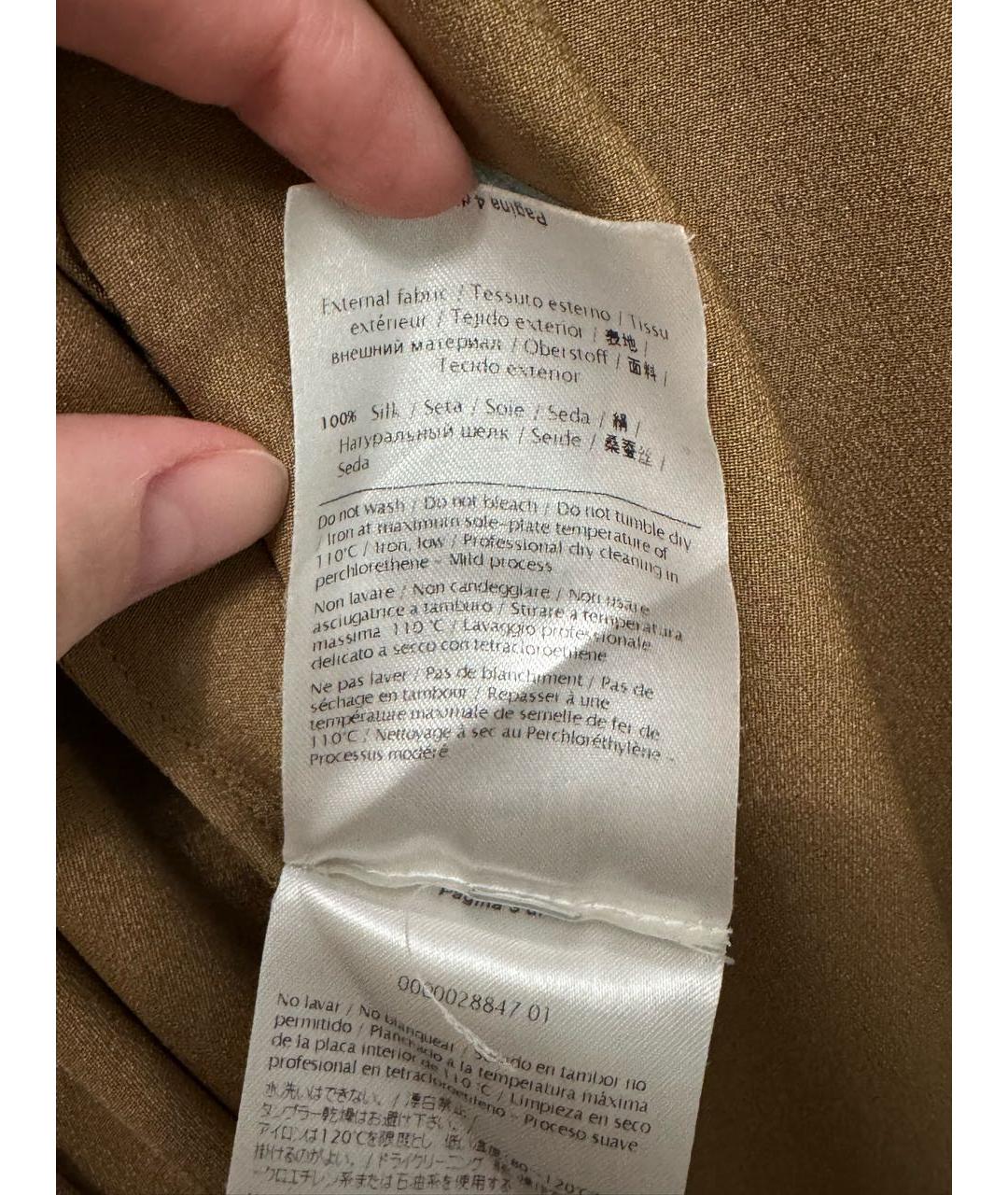 VALENTINO Коричневый шелковый комбинезон, фото 4