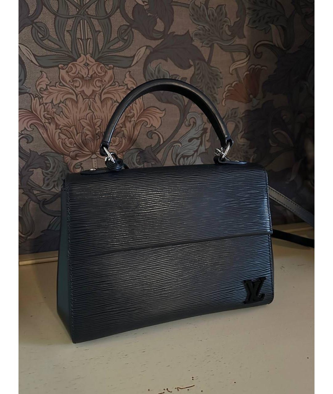 LOUIS VUITTON Черная кожаная сумка с короткими ручками, фото 2