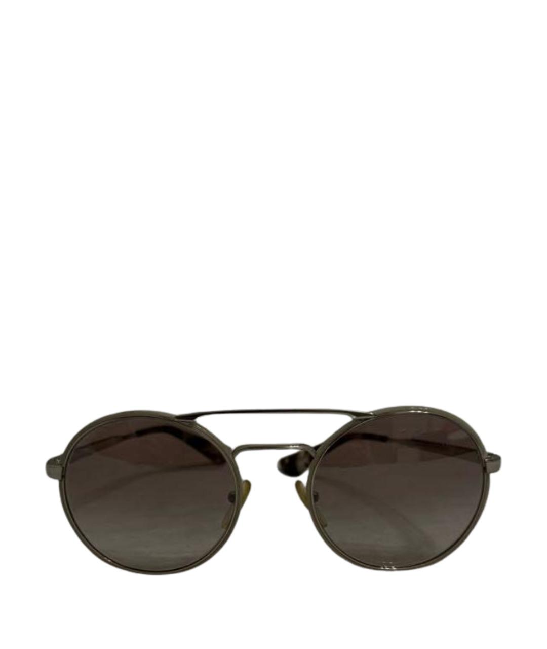 PRADA Бежевые пластиковые солнцезащитные очки, фото 1