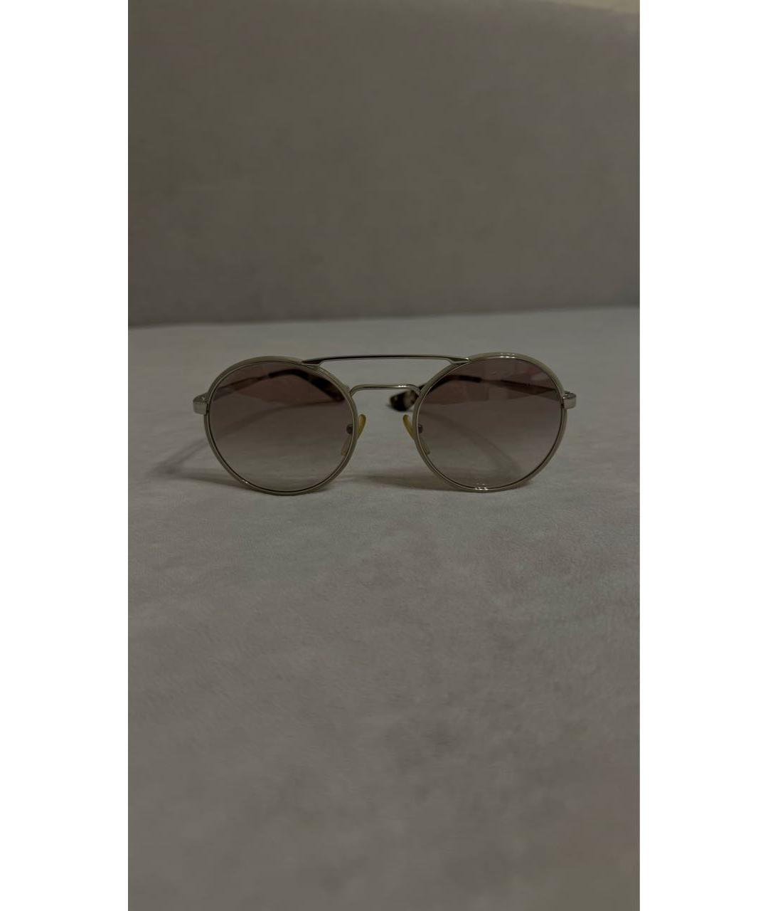 PRADA Бежевые пластиковые солнцезащитные очки, фото 7