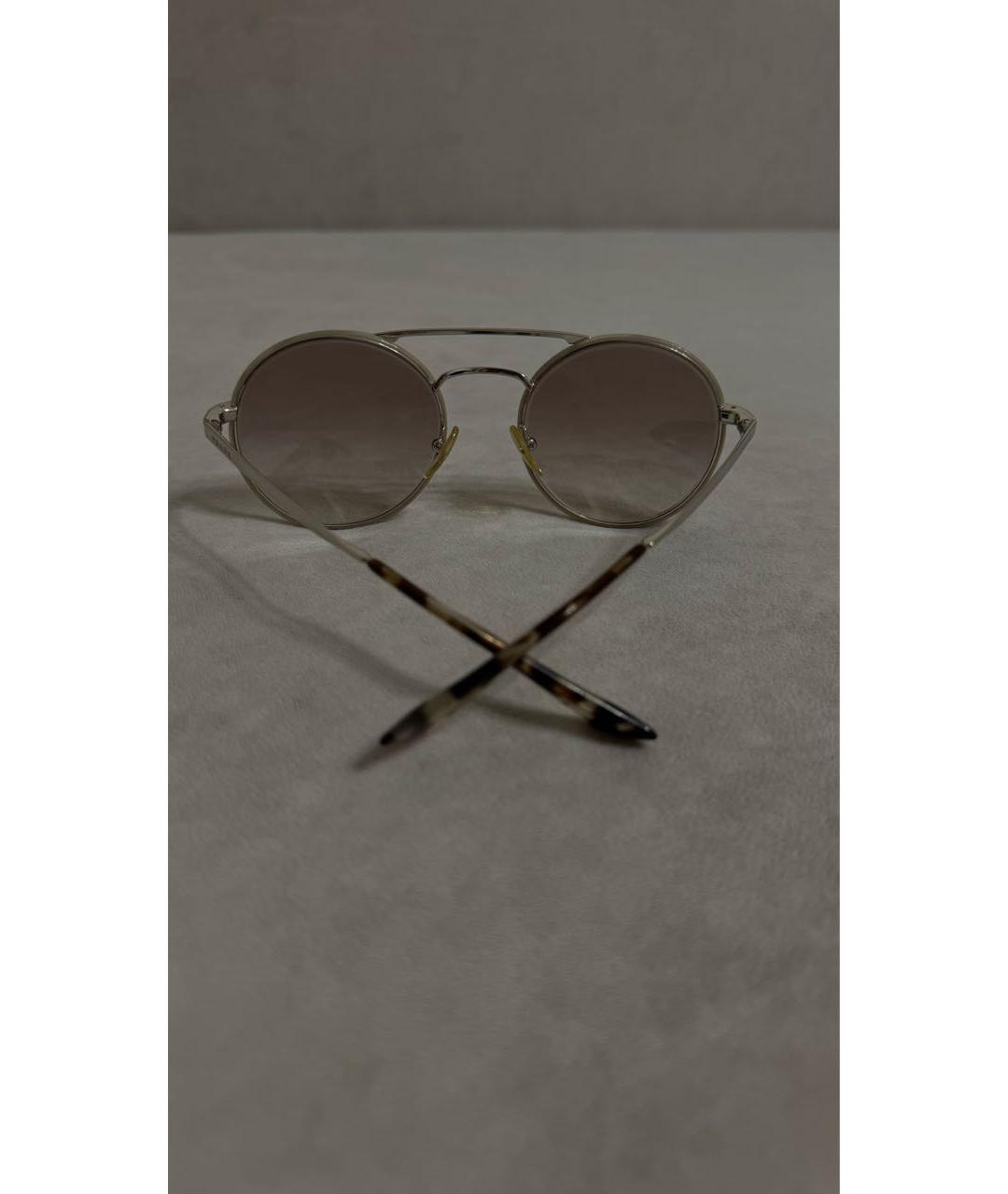 PRADA Бежевые пластиковые солнцезащитные очки, фото 5