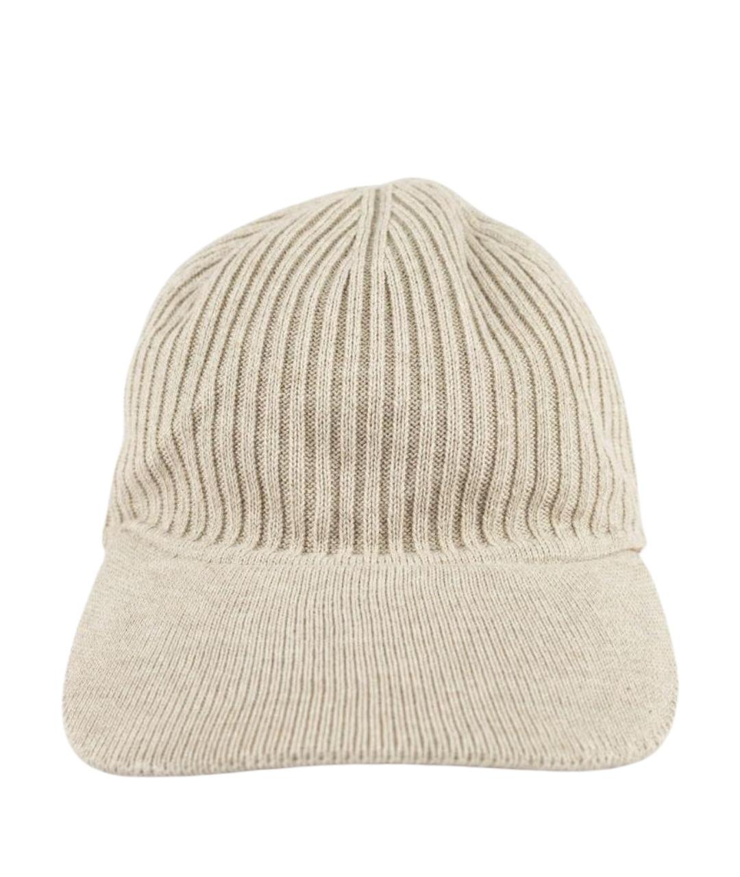 ELEVENTY Бежевая хлопковая кепка, фото 1