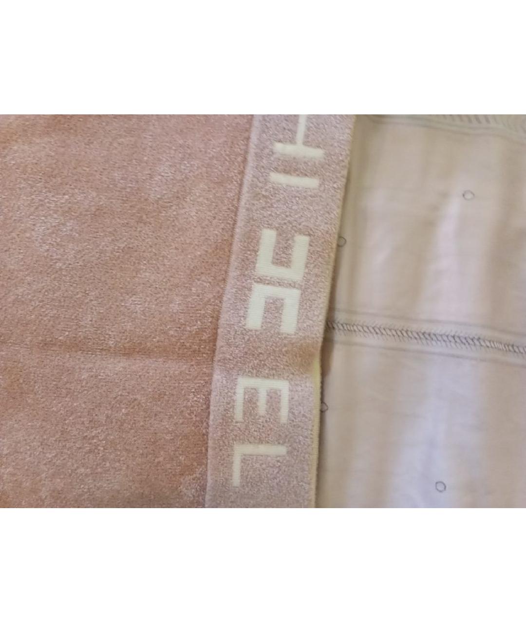 ELISABETTA FRANCHI Бежевая шерстяная юбка миди, фото 3