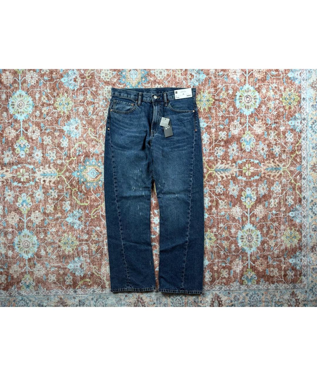 UNDERCOVER Темно-синие хлопковые прямые джинсы, фото 5