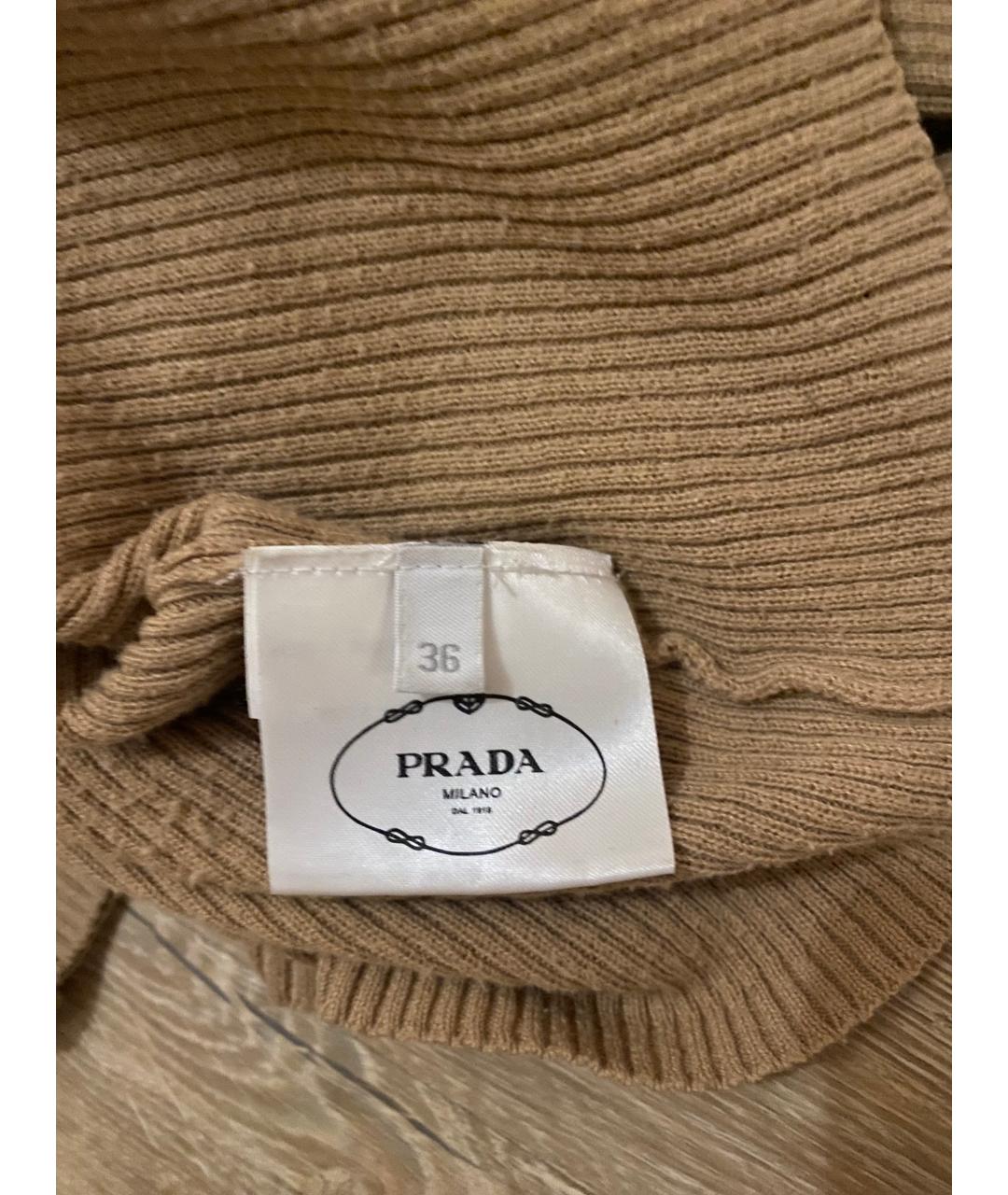 PRADA Коричневый вискозный джемпер / свитер, фото 3