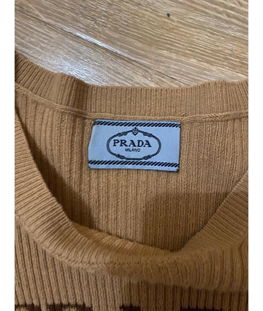 PRADA Коричневый вискозный джемпер / свитер, фото 2